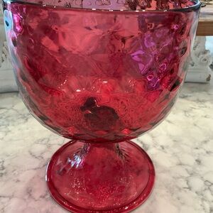 VENETIAN GLASS HAND BLOWN CRANBERRY